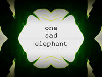 one sad elephant